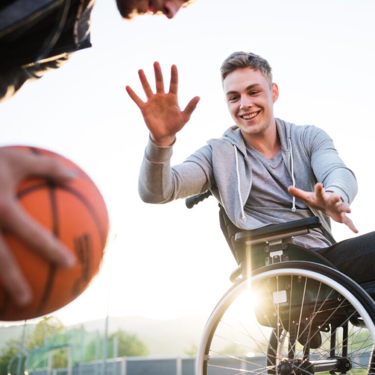 Friends Playing Basketball